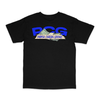 a black t - shirt with the word pcg on it